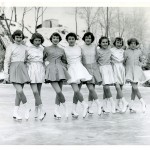 Figure skaters posing at Winter Haven, Sartell, Minnesota. Stearns HIstory Museum.