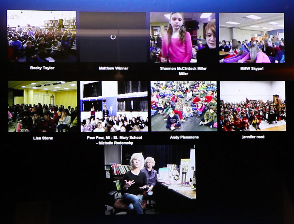 Eight schools participated in the live videoconference.