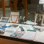 Exhibit case with documents on the War on Poverty and the Welfare Rights Movement