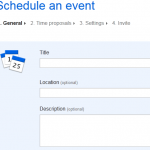 Schedule an event
