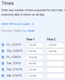 Doodle time scheduler screenshot
