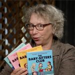 Lisa Von Drasek with books by Raina Telgemeier