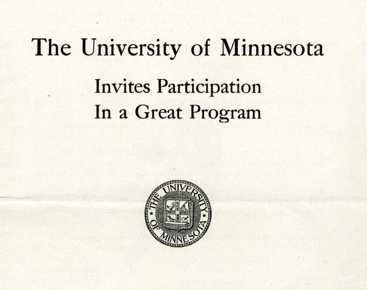 University of Minnesota Invites Participation in a Great Program, available at http://brickhouse.lib.umn.edu/items/show/399.