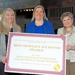 Kris Kiesling, Lisa Vecoli, and Wendy Pradt Lougee with the