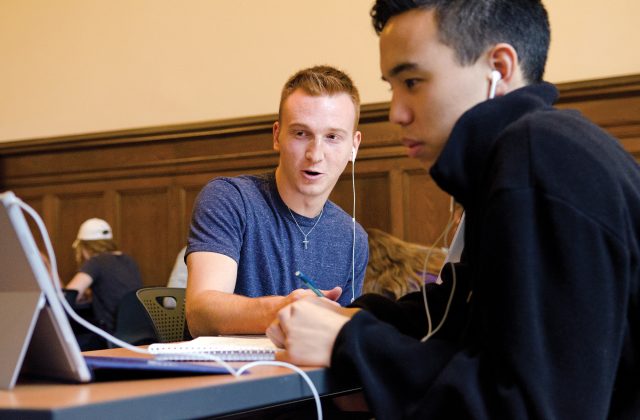 Students prepare for finals at Walter Library.