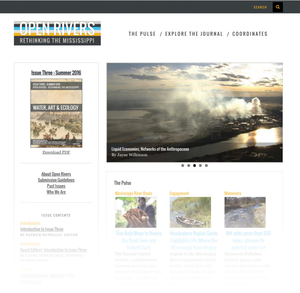 Open Rivers website screenshot