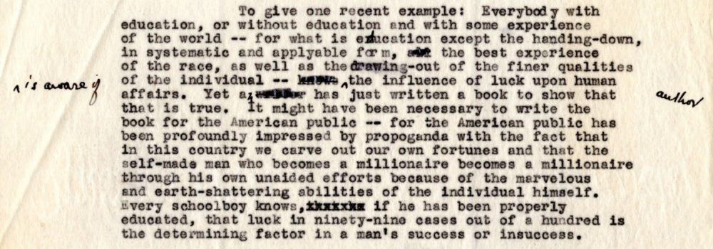 Typed press release describing anti-alien perceptions and deportation proposals in the United States circa 1936, making note that the country was “built up” by immigrants and their decendants. Examples of anti-alien thoughts are quoted, including “Let them go back…We have troubles enough of our own. Had we admitted fewer immigrants, there would be more jobs for the citizen.” It concludes by stating that that the source of anti-alien agitation all over the world is based on fears of unemployment and the distrust of strangers.
