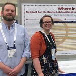 Franklin Sayre and Megan Kocher present their Electronic Lab Notebook Poster at ACRL.