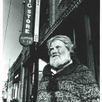 Photograph of Bill Holm in Minneota, MN in the 1990s.