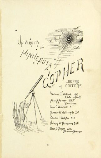The Gopher, Volume 1, 1888