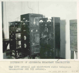 Radio equipment in the new Electrical Engineering Building, 1926