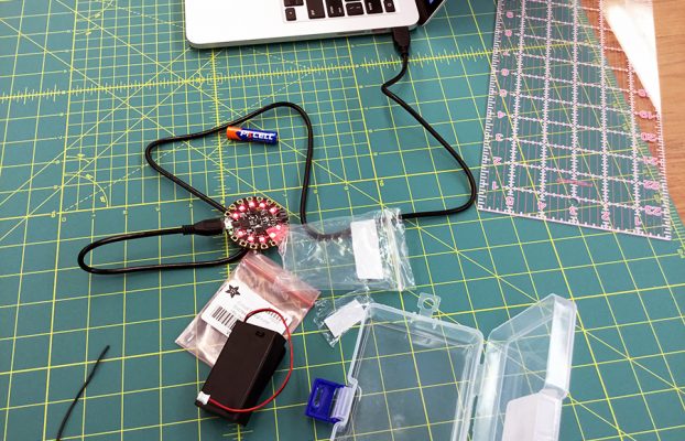 Visitors to the makerspaces can learn basics of programming and electronics.