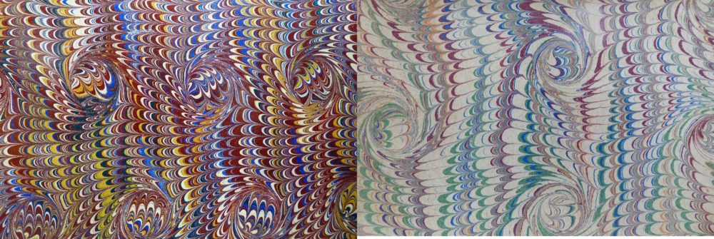 Marbling patterns in books