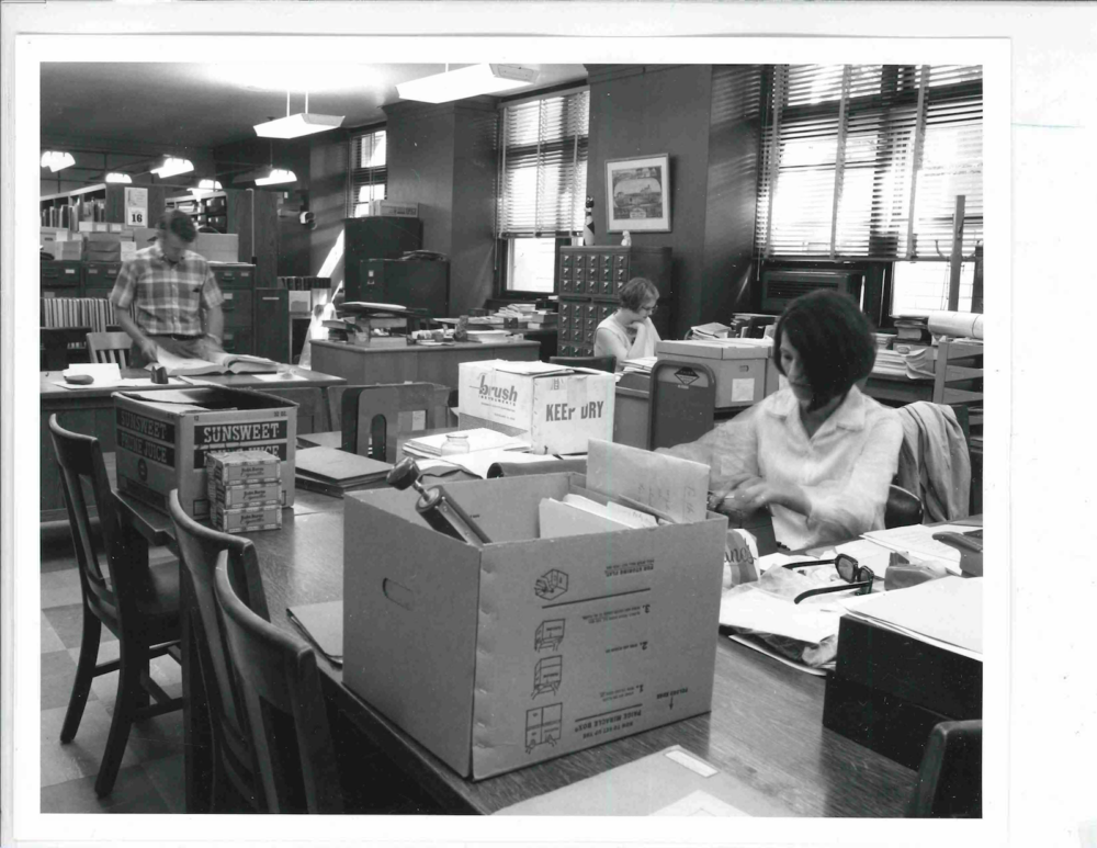 University archivist Maxine Clapp describing the problem of competitive collecting with other institutions in 1975. Regents Professor Walter Heller served Presidents Kennedy and Johnson as Chairman of the President’s Council of Economic Advisers. In 1986, he did donate to University Archives a sizable collection of his University teaching, research, and administration materials.