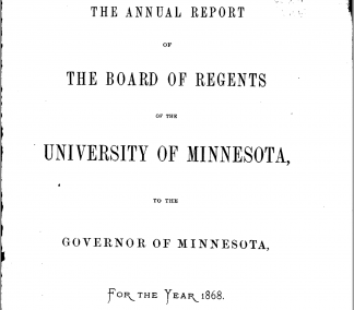 Annual Report of the Board of Regents of the University of Minnesota to the Governor of Minnesota for the year 1868