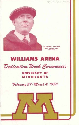 A week of celebrations was capped off with the dedication of Williams Arena in honor of Dr. Henry L. Williams on March 4, 1950.