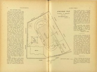 December 22, 1902 issue of Minnesota Alumni Weekly detailing expansion of Northrop Field and featuring a site drawing by Barry Dibble (Class of 1903), http://hdl.handle.net/11299/52982