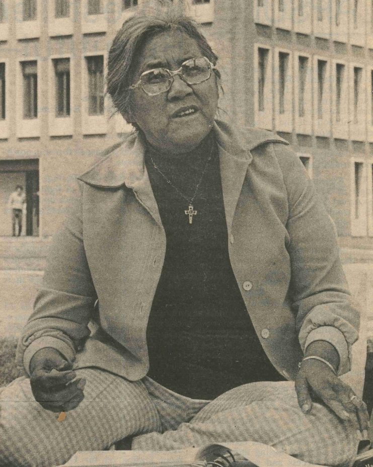 Rose Barstow taught the Ojibwe language in the American Indian Studies Program. The language initiative was an integral part of the program from the beginning.