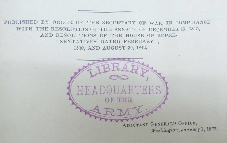 January 1875 volume of The Official Army Register,