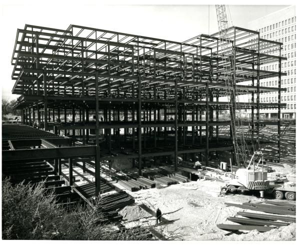 Wilson Library under construction, fall 1966, http://purl.umn.edu/226306.