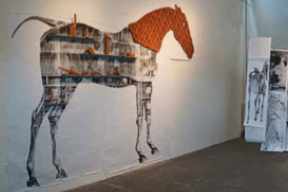 Horse form from the exhibit Two Sites with a Similar Problem: Neil Forrest and John Roloff