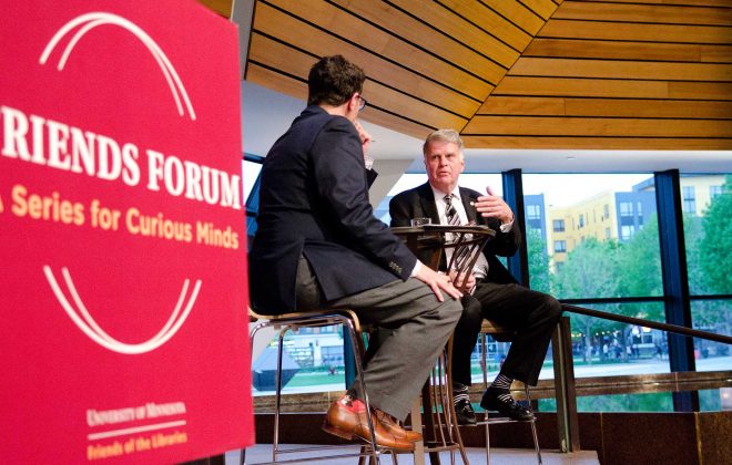 Tom Weber and David Ferriero at the Friends of the Libraries 2019 Annual Celebration