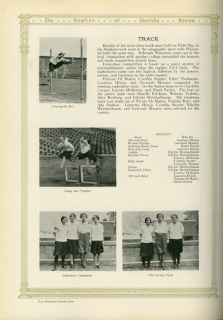 Women’s Track Field Day at Memorial Stadium depicted in the 1927 Gopher Yearbook, available at http://brickhouse.lib.umn.edu/items/show/483