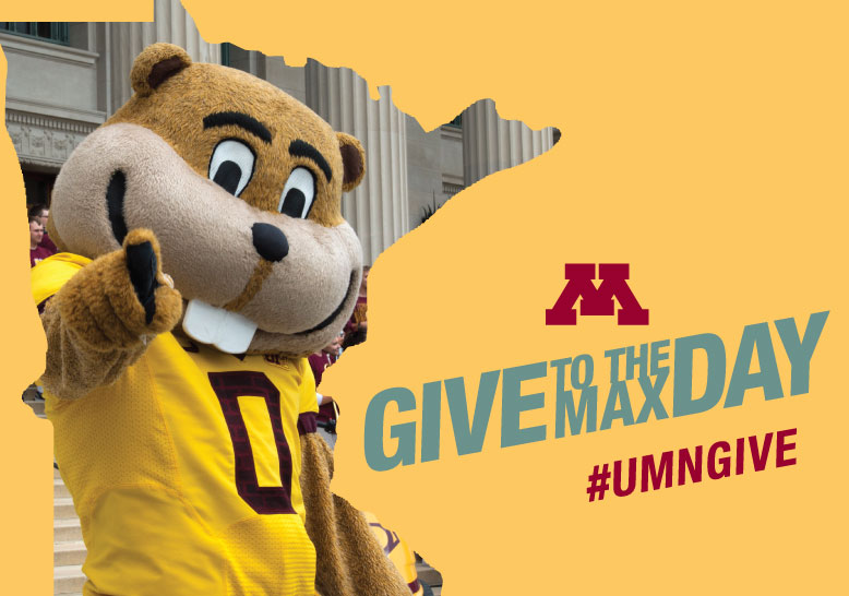 Giving Day image with Goldy for UMN