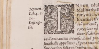 Image from rare book with ornate initial letter