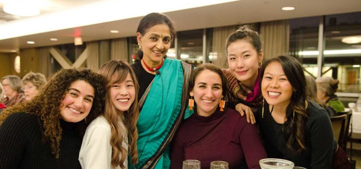 Ananya Chatterjea with members of Ananya Dance Theatre, a Twin Cities-based professional dance company of women artists of color that intersects contemporary dance-making and social justice choreography