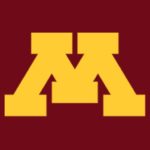 University of Minnesota block M Gold on maroon background