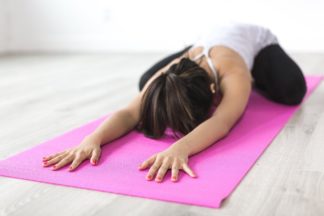 A person doing yoga