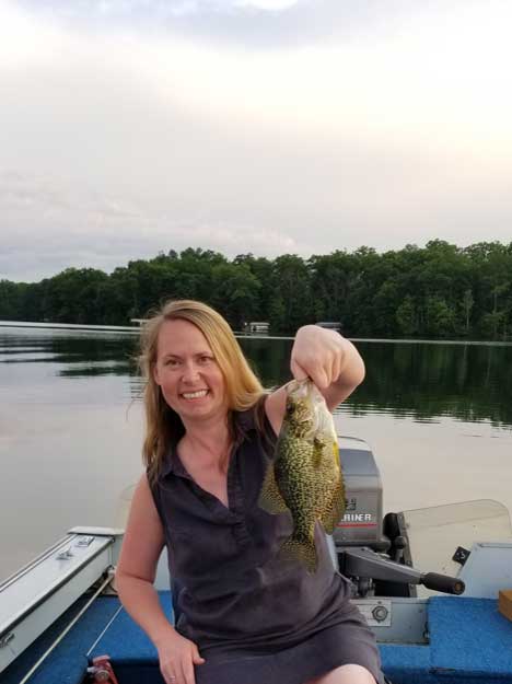 Amy Riegelman with a fish