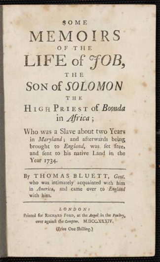 Some memoirs of the life of Job, from the James Ford Bell Library, which was recently accessed by students in a small college in Ohio.