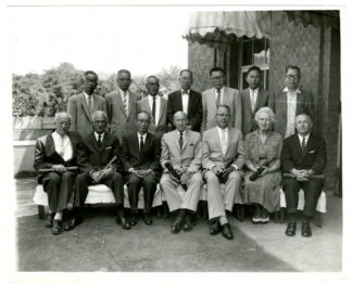 Photograph of members from Seoul National University and the University of Minnesota. Date unknown. Source: University of Minnesota Archives, Arthur E. Schneider Papers (uarc 1142): Photographs (Box 1, Folder 7).