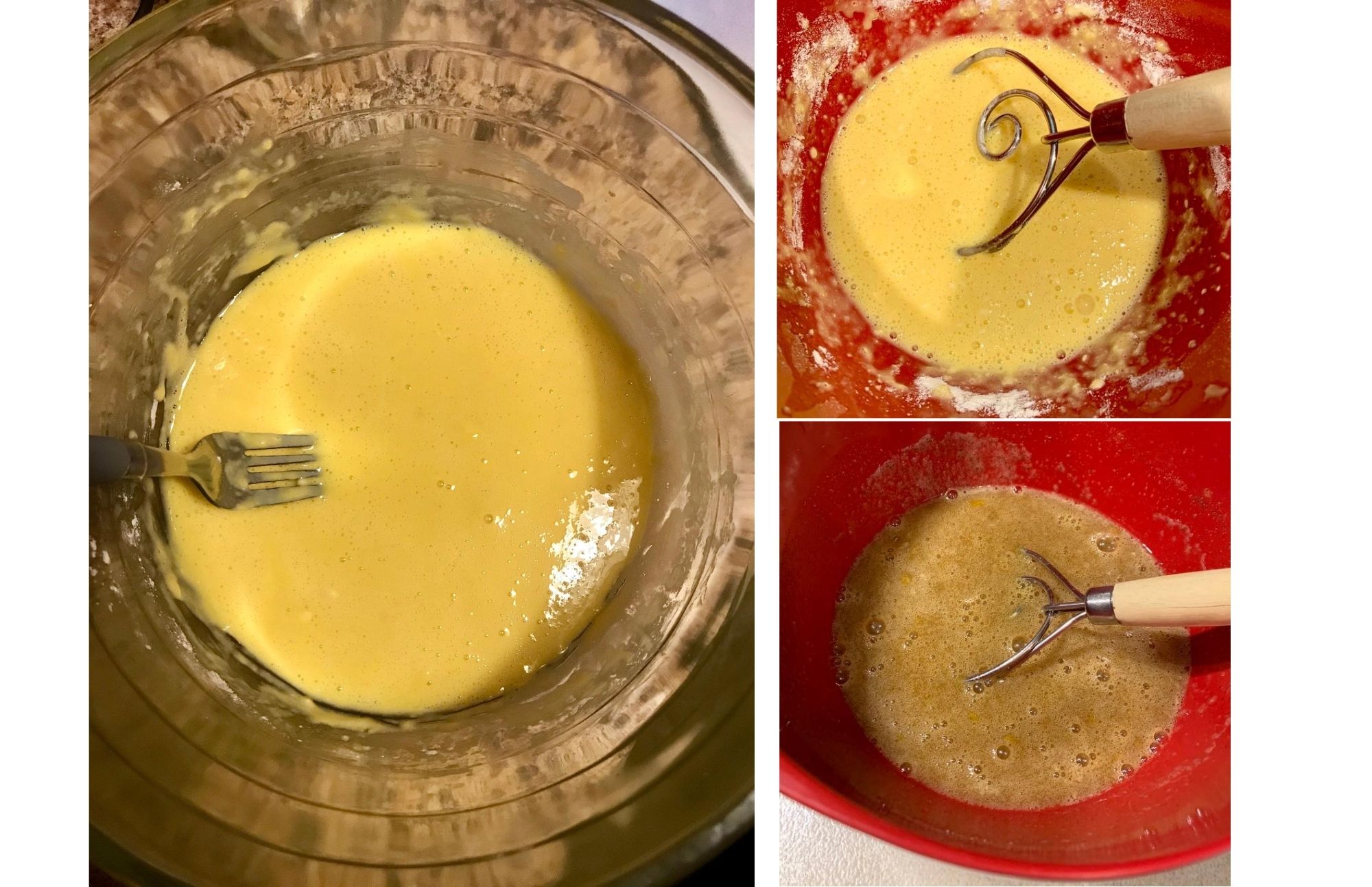 Two approaches to preparing cheesecake batter.