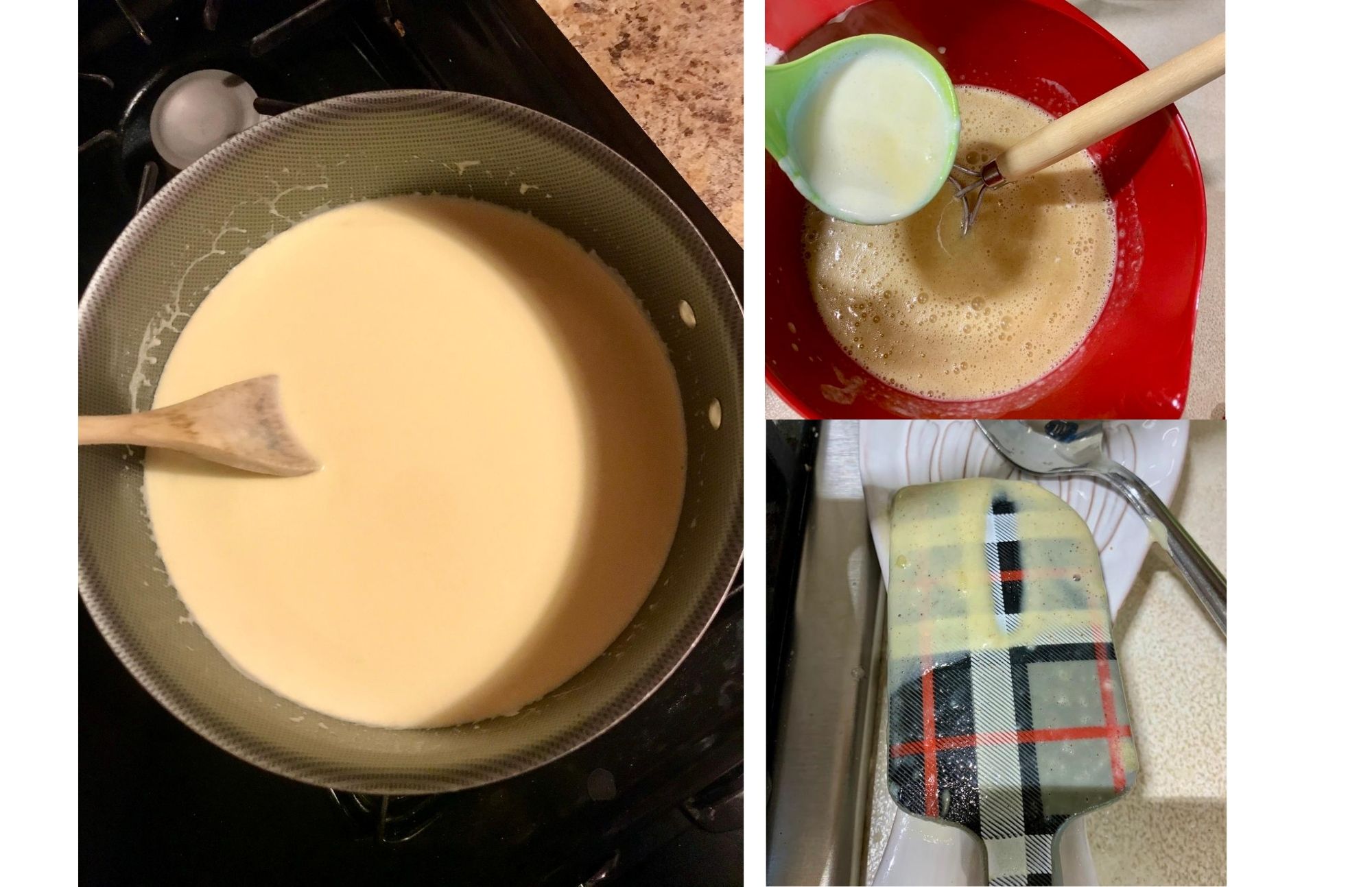 Two approaches to preparing cheesecake batter.