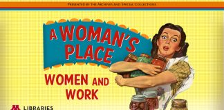 Woman's Place exhibit banner