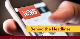 Behind the Headlines with a smartphone