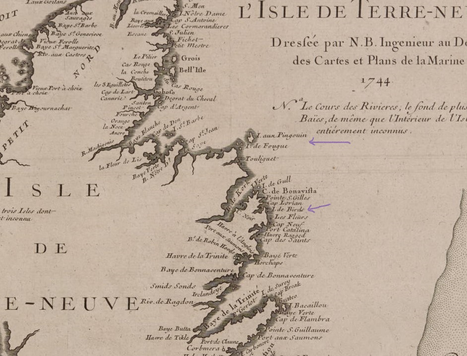 1632 Map of northeastern Canada, which shows Native Americans, various plants and sea creatures.