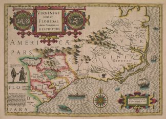 16th-century map of the southeastern part of North America.