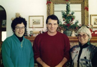 From left: Kathy Drozd (Minitex Delivery), Dave Paulson (Minitex Resource Sharing), and Alice Wilcox (Minitex Director, 1969-1983).