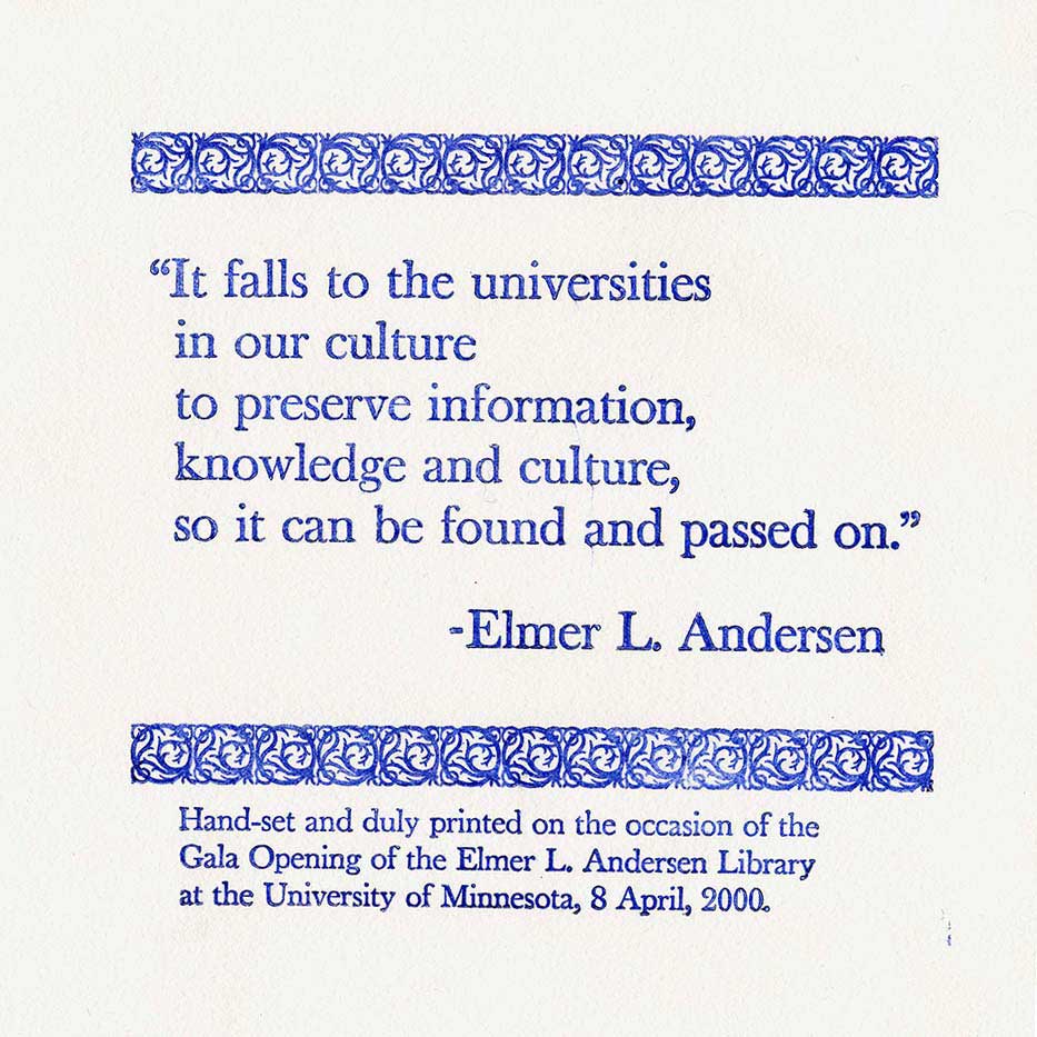 Quote from Elmer L. Andersen