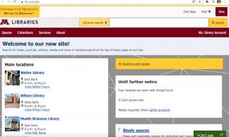 UMN Libraries Home Page