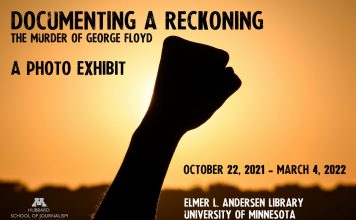 Exhibit flier for Documenting a Reckoning