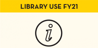 Library Use FY21 Research questions answered: 22,304 Article downloads: 6,456,128 Website visits: 2.1 million E-book downloads: 1,505,819 E-books available: 2,542,014 E-serials available: 237,879 Database searches FY21: 4,726,081