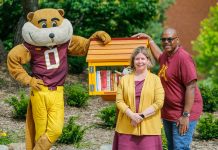 Goldy, Dean Lisa German, and Amelious Whyte Jr.