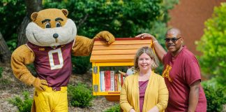 Goldy, Dean Lisa German, and Amelious Whyte Jr.