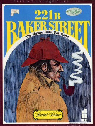 Illustration of Sherlock Holmes on the cover of 221B Baker Street, The Master Detective Game