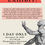 Poster promoting the Wangensteen's anatomy pop up exhibit